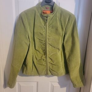 Wilson Leather Light Green Bomber Jacket Vintage Large